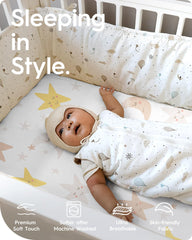 TotBasic planet-pattern sheet shows a secure elastic edge for a snug fit.