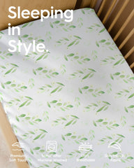 TotBasic deep-pocket 9-inch fit secures crib mattress coverage.