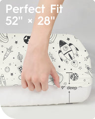 TOTBASIC easy care machine washable crib sheet retains softness