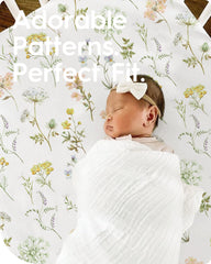 TotBasic crib sheets with deep 9-inch pockets for secure mattress fit