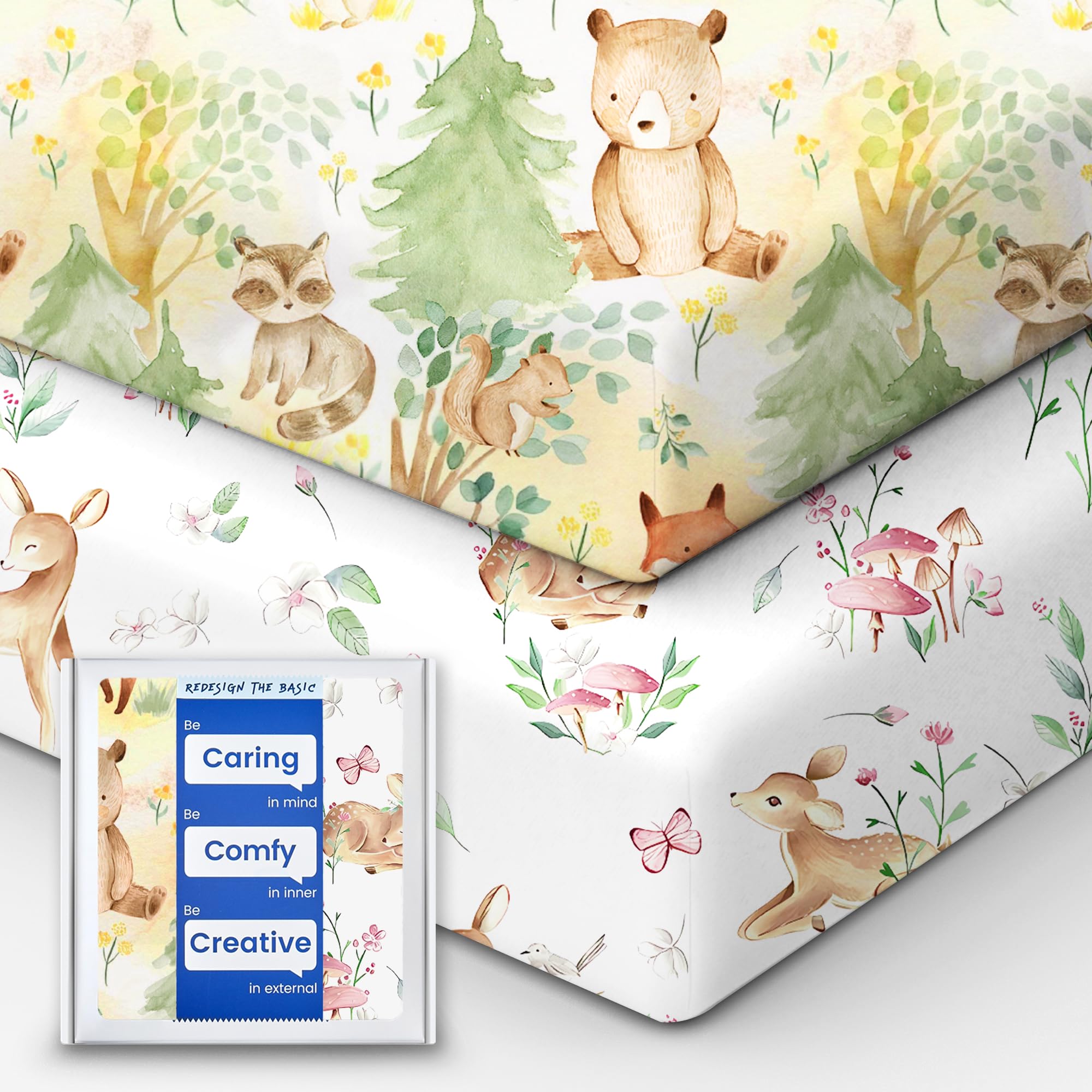 TotBasic crib sheets in soft jersey fabric for gentle baby skin