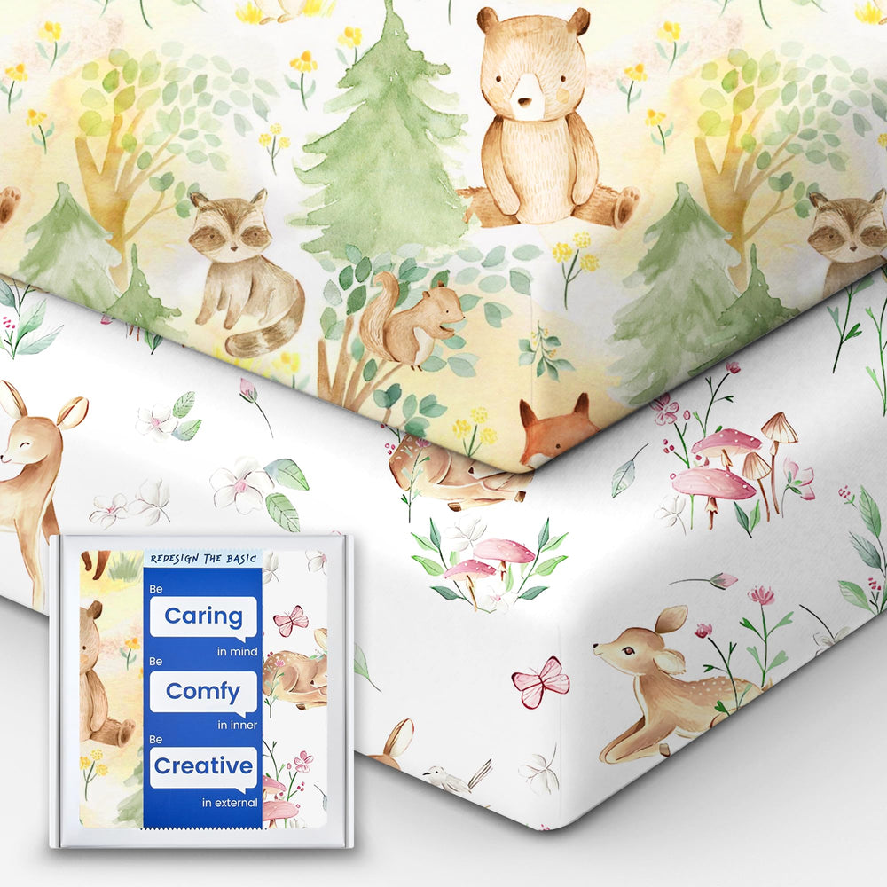 TotBasic crib sheets in soft jersey fabric for gentle baby skin