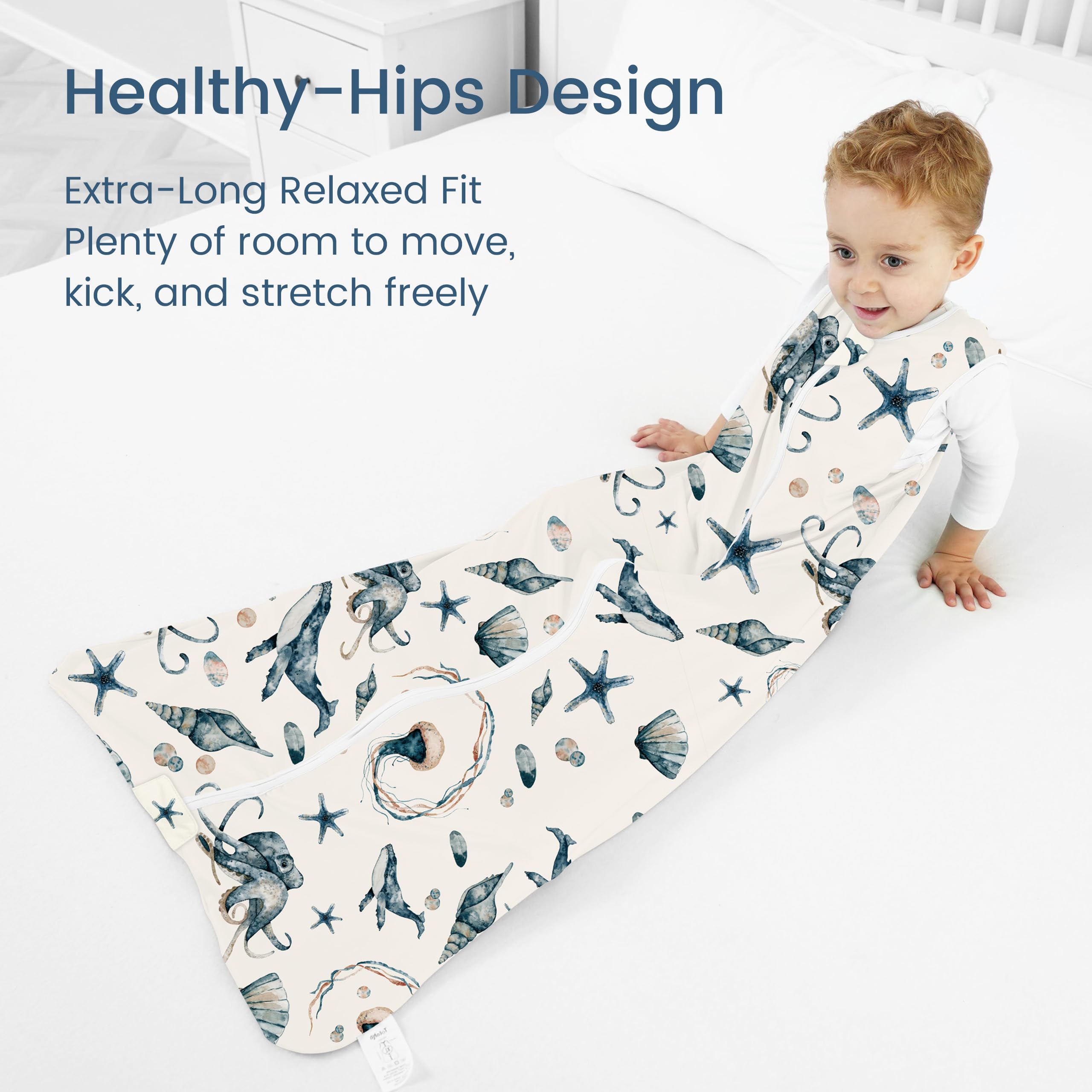 TotBasic sleep sack breathable fabric improves airflow on warm nights