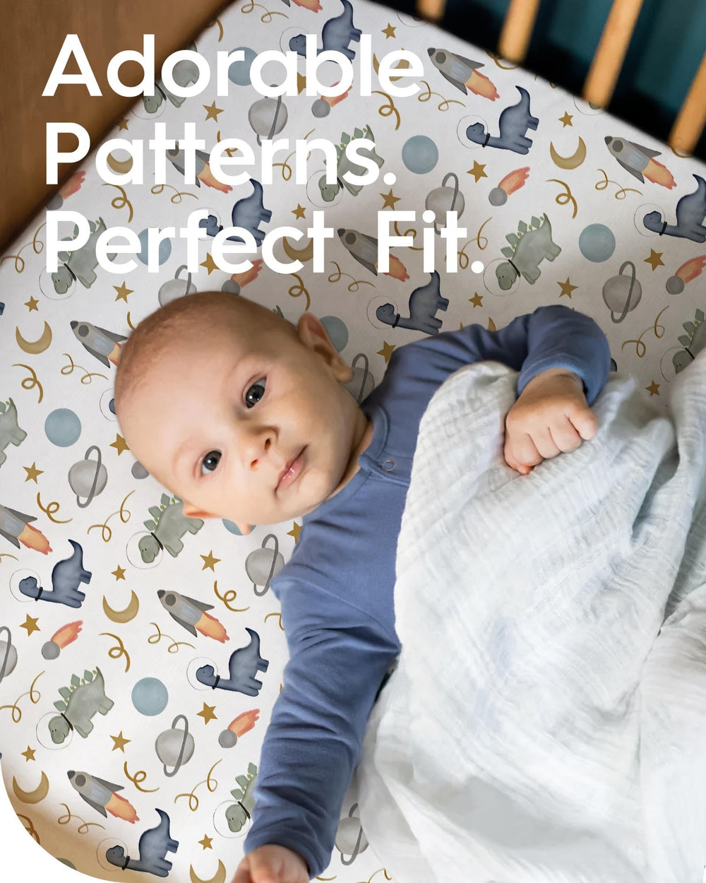 TotBasic jersey knit crib sheet with ultra-soft touch for delicate skin