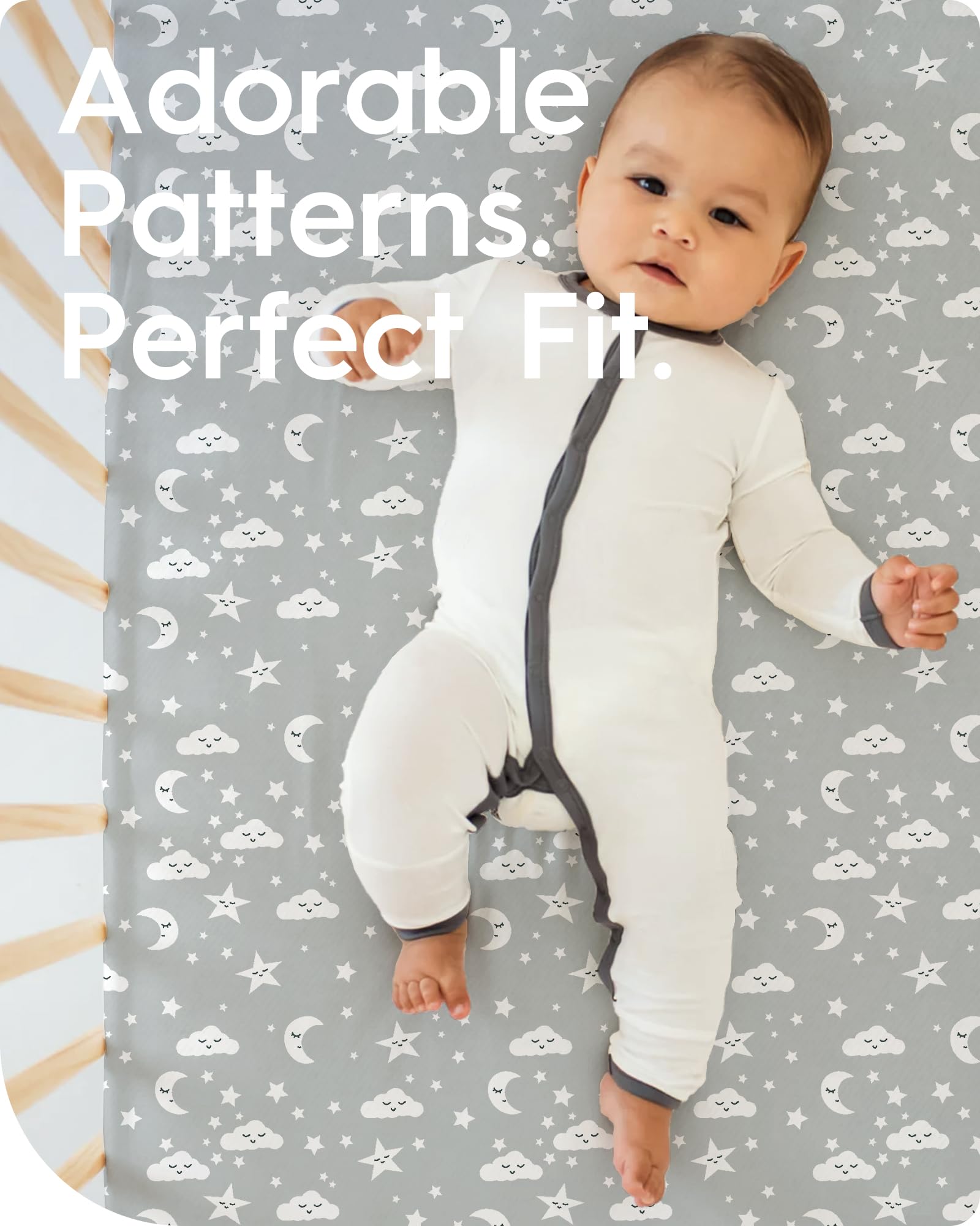 TotBasic jersey-softness crib sheet creates a soft, cozy mattress feel.