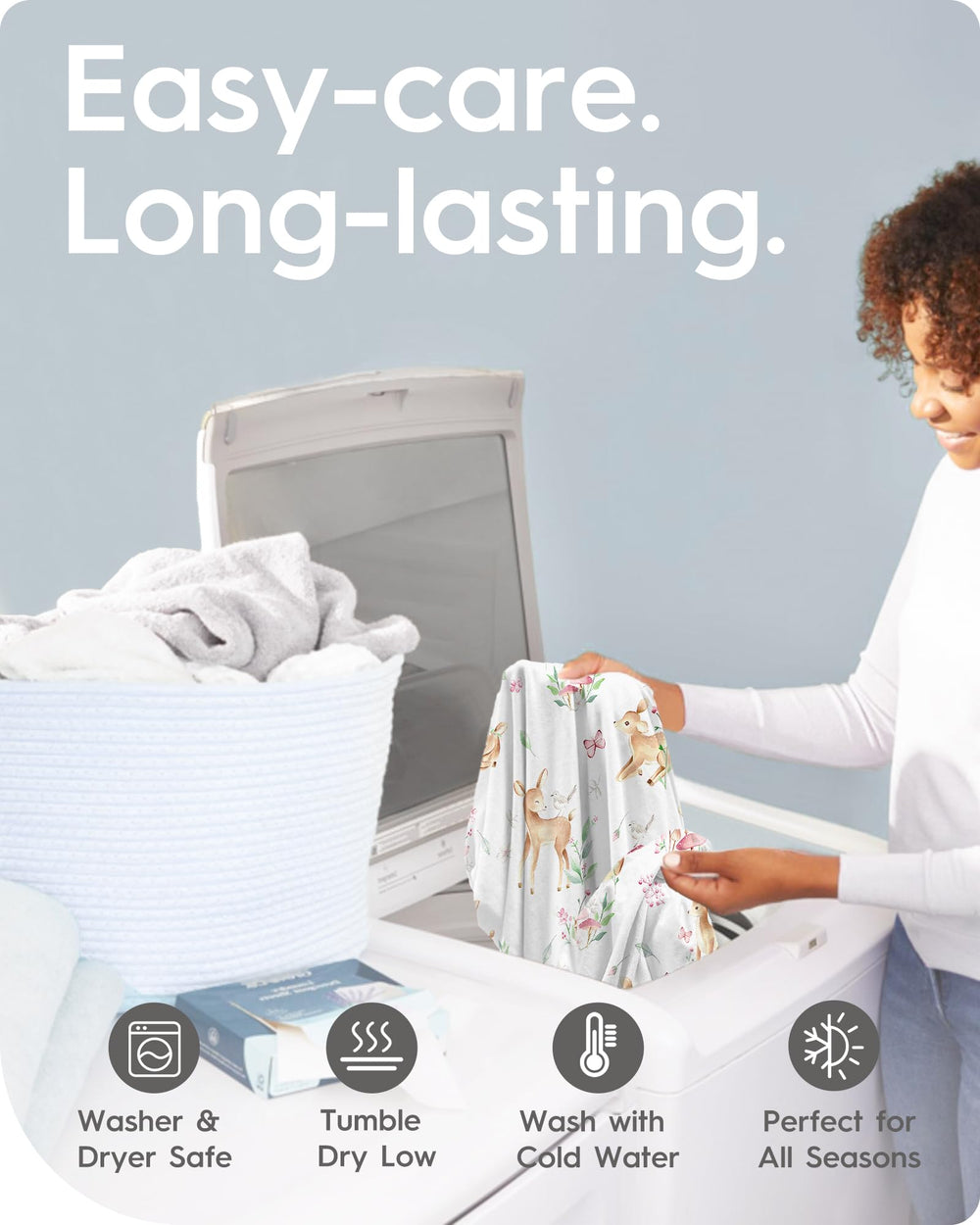 TotBasic neutral design blends with boys or girls nursery