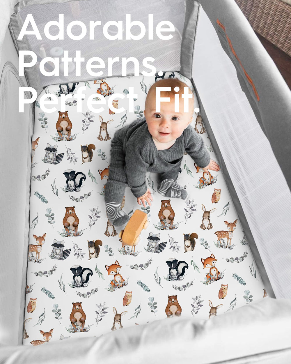 Close-up of TotBasic fabric reveals 100% Jersey cotton feel and gentle stretch.