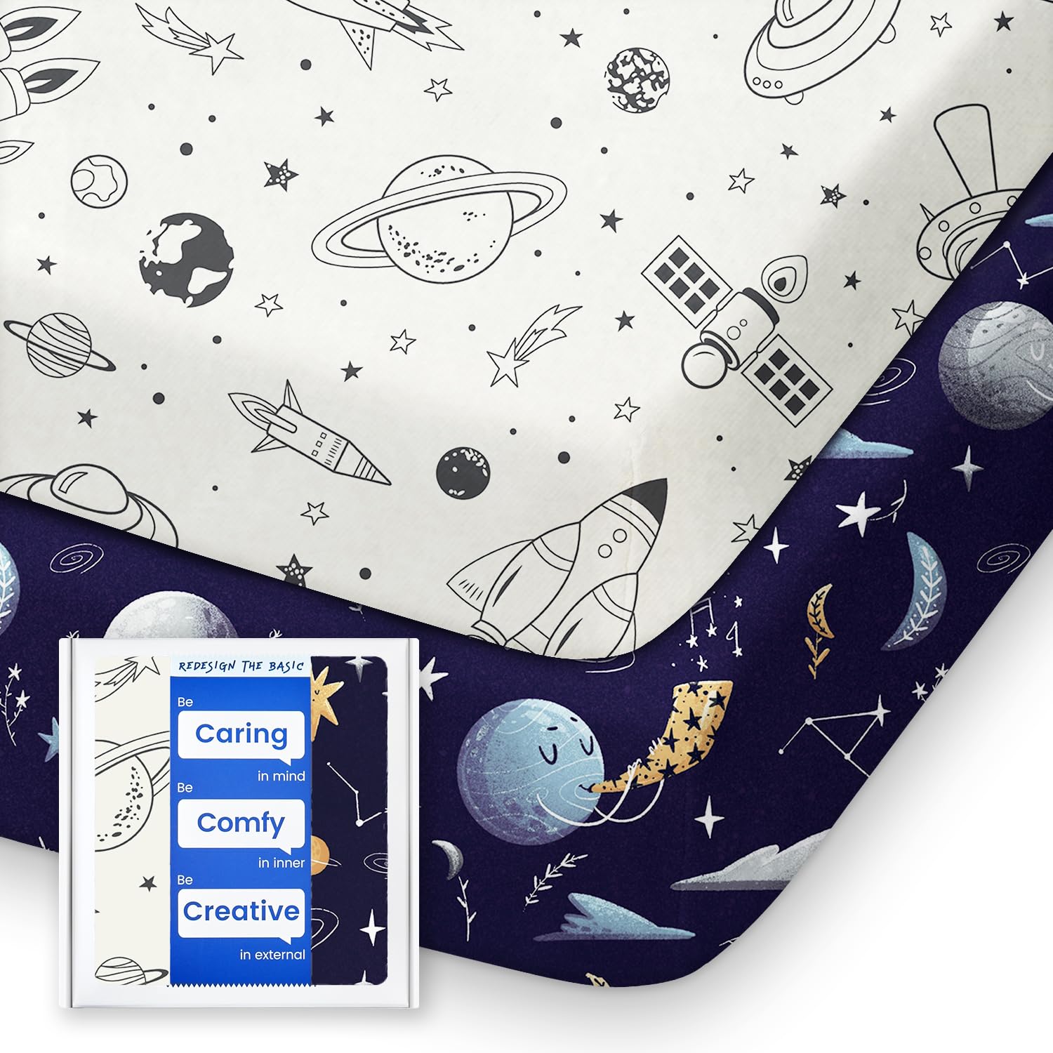 TotBasic Pack N Play sheets: ultra softness against baby skin for cozy naps.