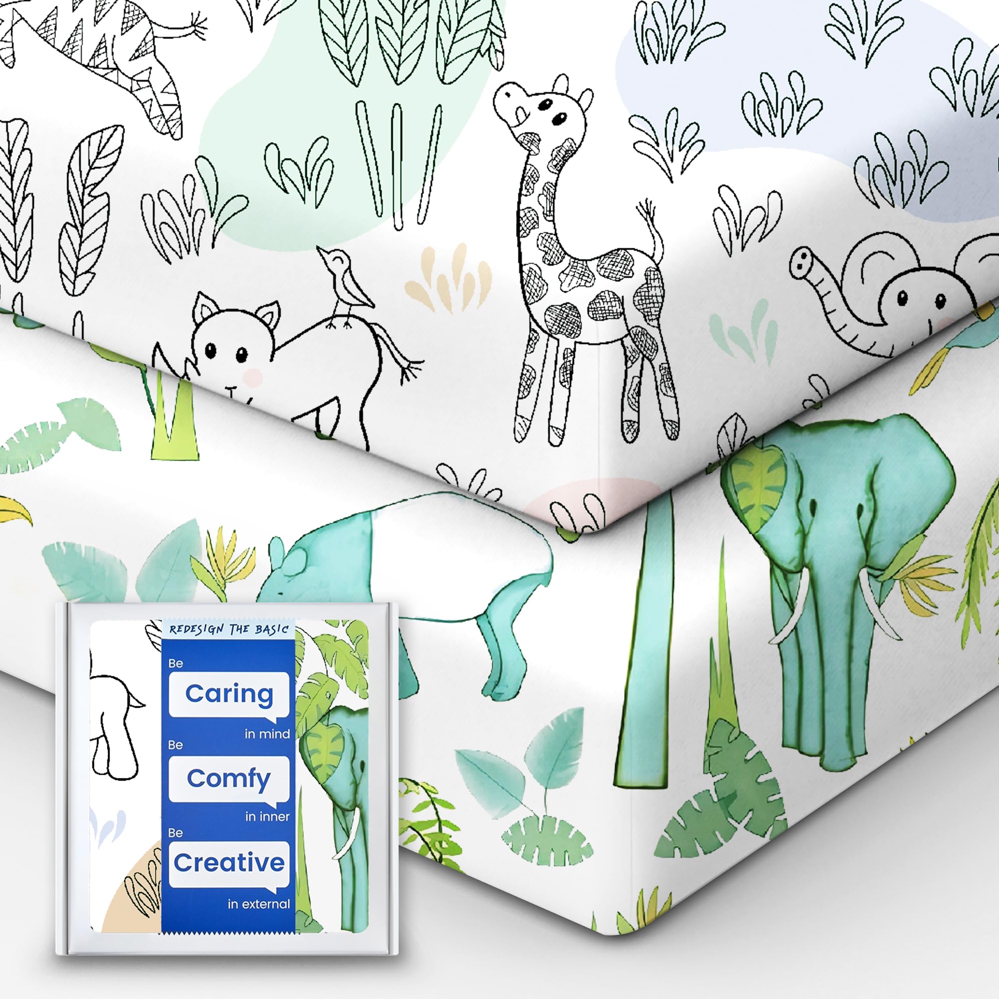 TOTBASIC premium soft crib sheet offers a gentle touch for baby's skin