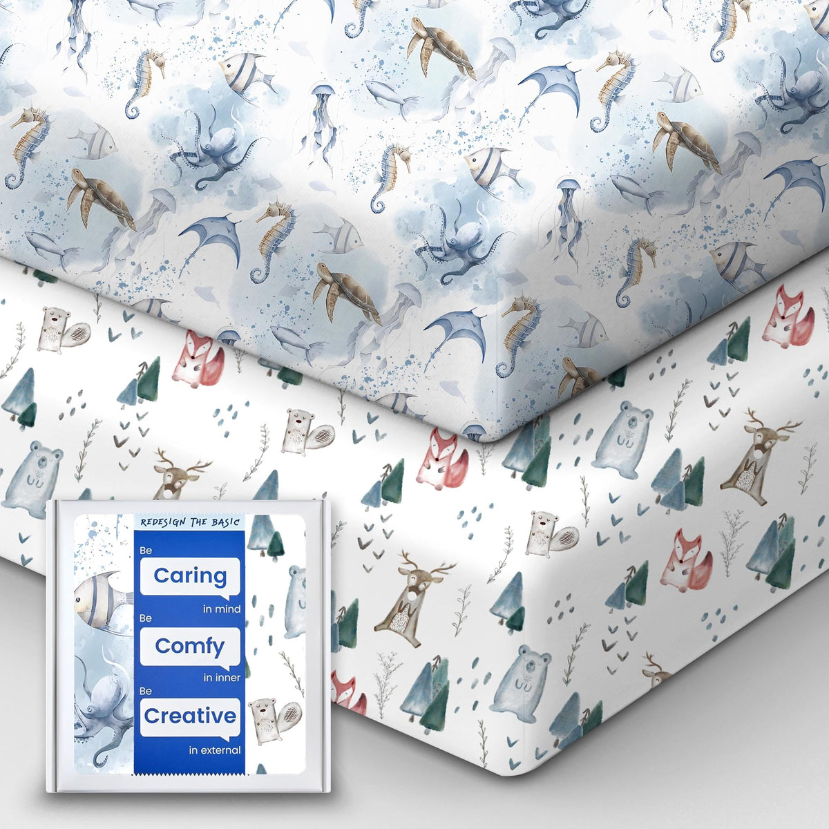TotBasic safari-animals pack-n-play sheets provide cozy, secure sleep.