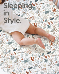 Skin-friendly, hypoallergenic TotBasic crib sheets designed for delicate baby skin.