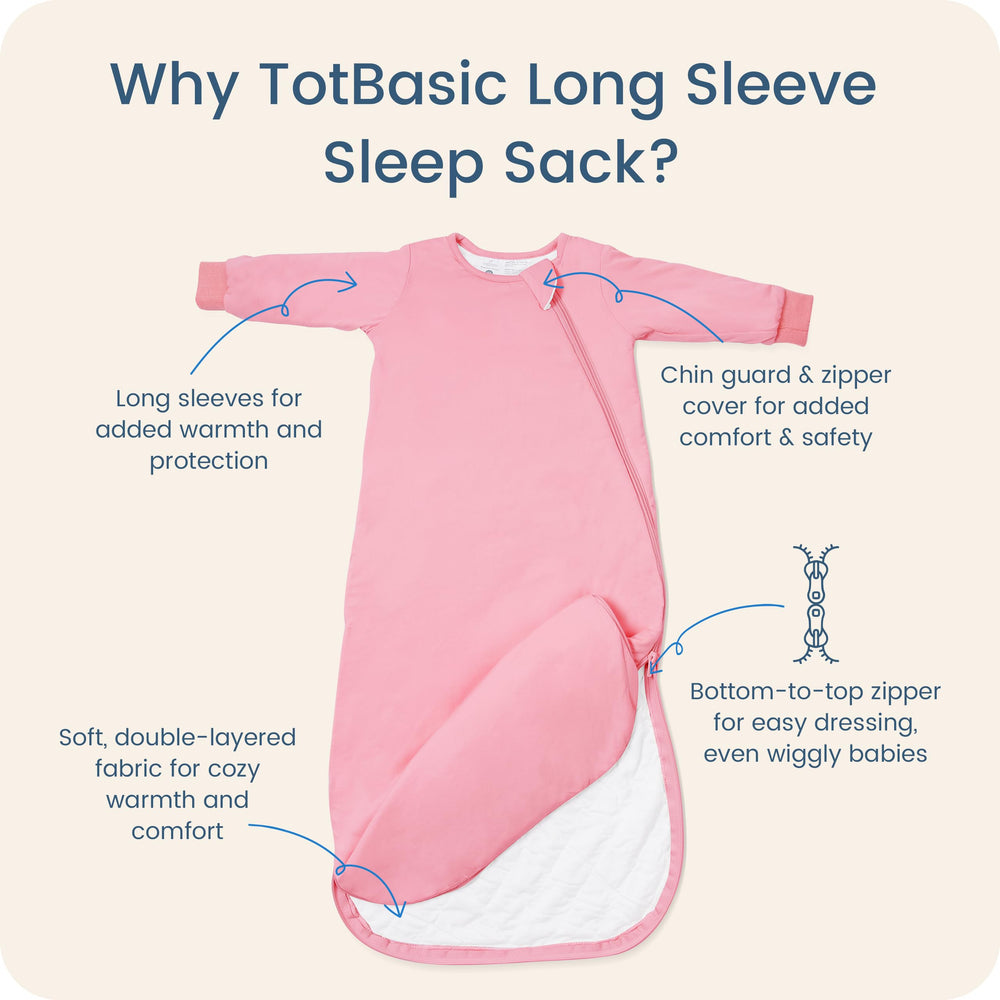 TOTBASIC sleep sack in 0-6 months keeps little arms warm in nursery