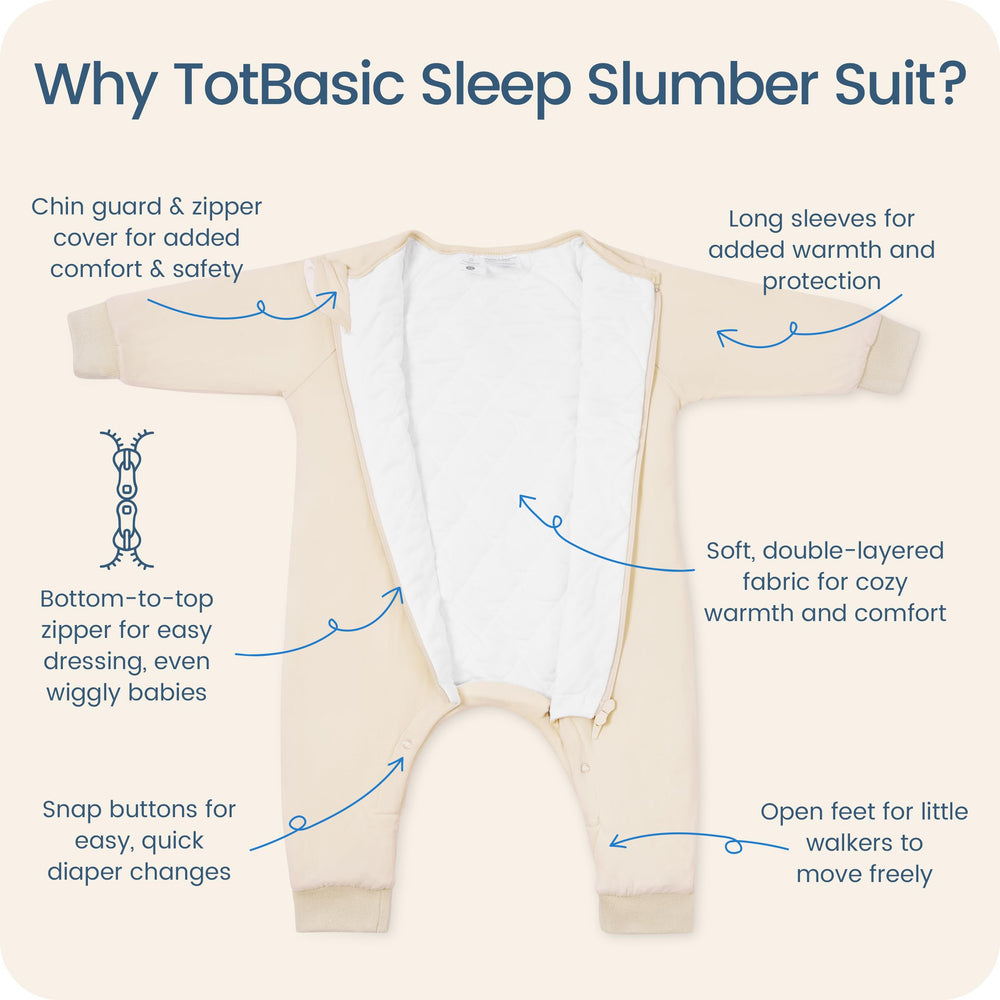 TOTBASIC sleep sack fabric close-up showing soft, breathable material for baby comfort