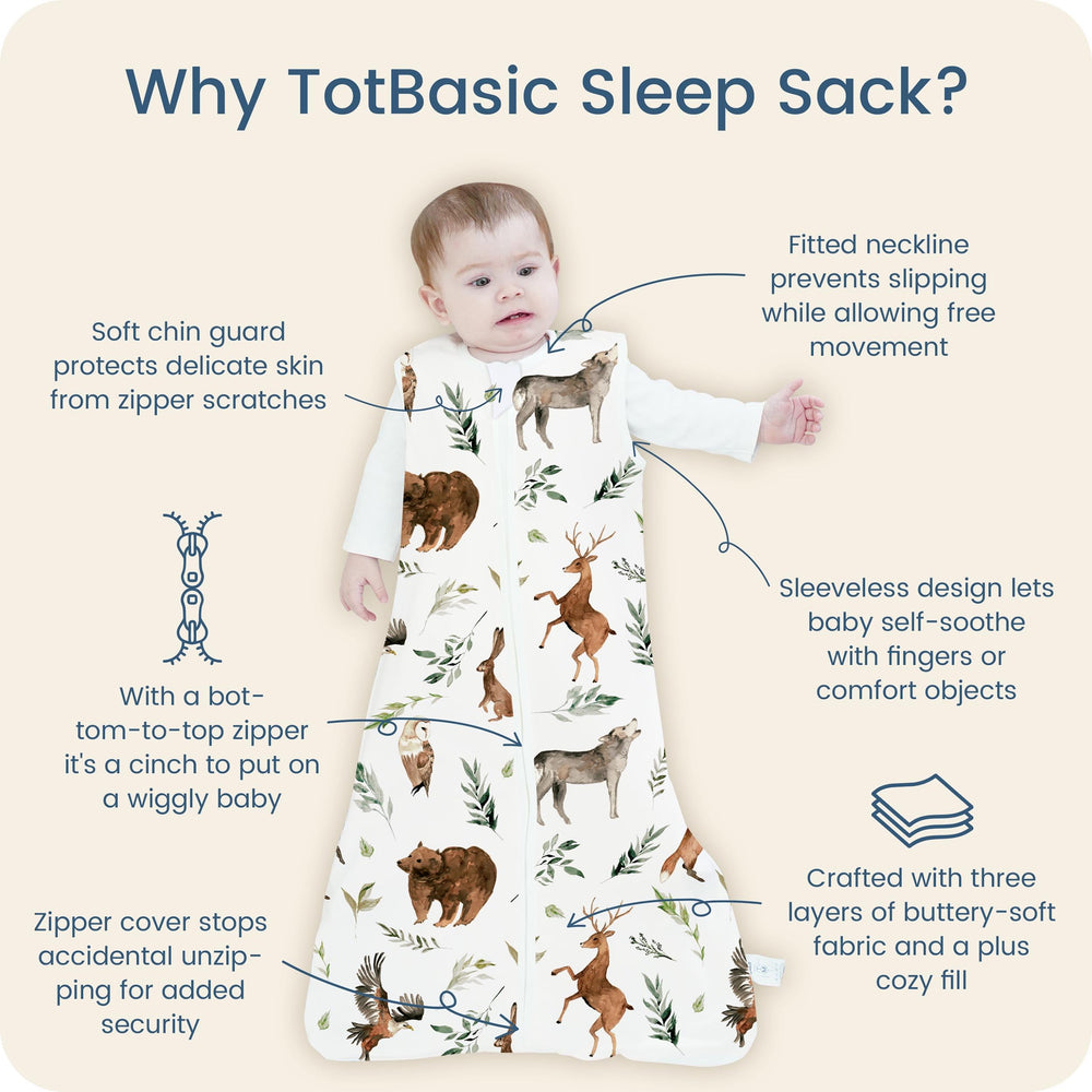 TOTBASIC sleeveless wearable blanket for arms-free transition.