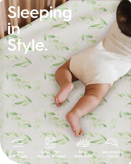TotBasic snug elastic band shows secure fit for Pack N Play surfaces.