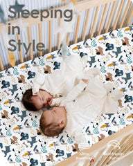 TotBasic snugfit crib sheet showing secure elastic edge
