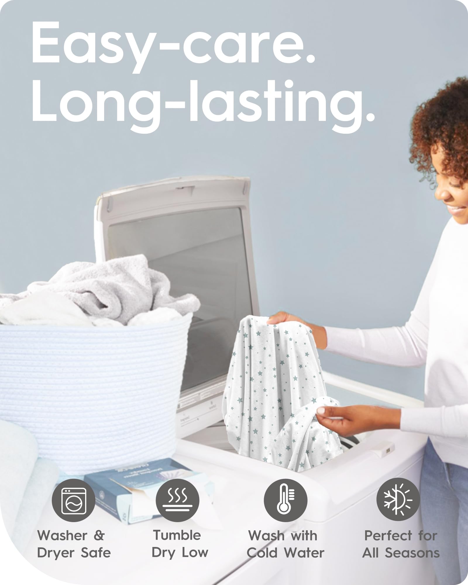 TotBasic star-pattern nursery sheet elevates modern décor.