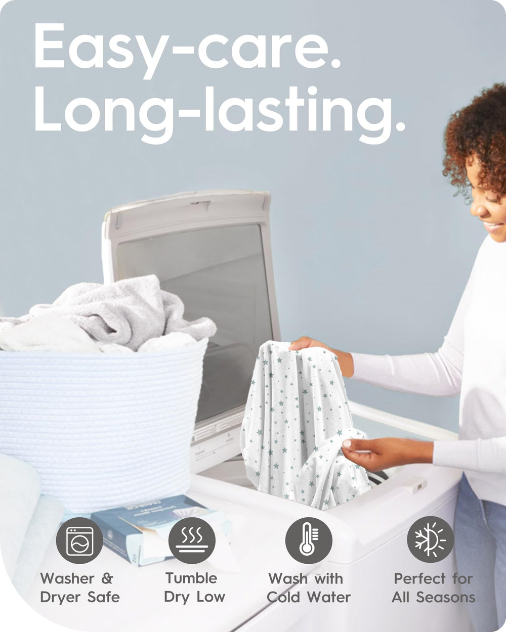TotBasic star-pattern nursery sheet elevates modern décor.