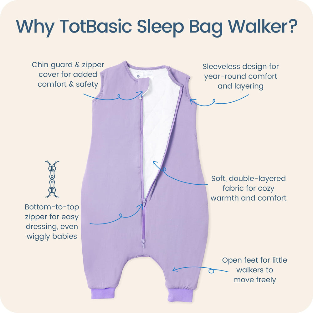 TOTBASIC Toddler Sleep Sack Walker Movement – supports standing exploration.