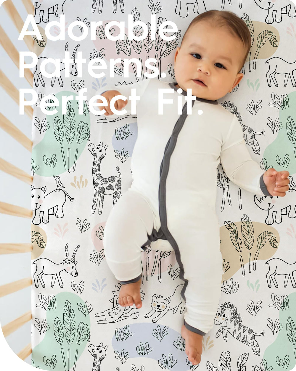 TOTBASIC ultra breathable crib sheet keeps baby cool and comfortable