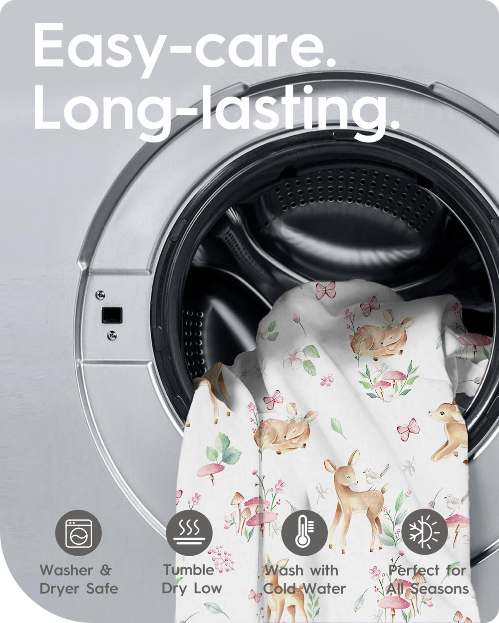 TOTBASIC durable wash-tested design stays soft after many machine cycles.