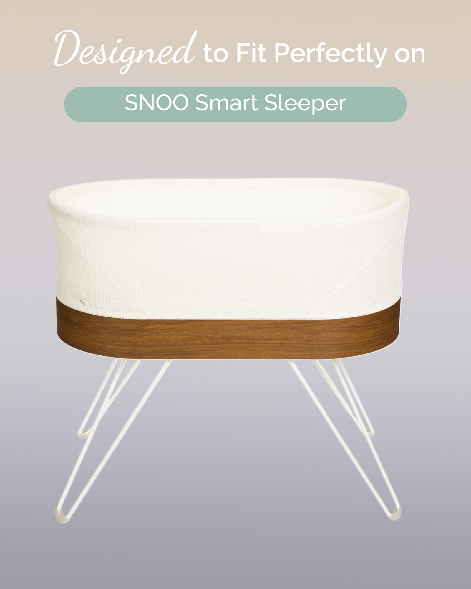 TotCare Sage bassinet sheet provides secure fit and cozy feel for night use