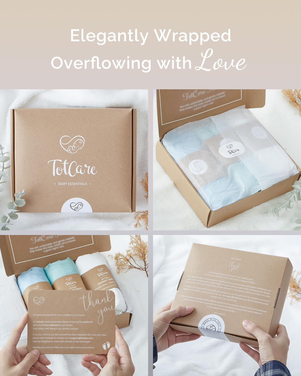 Gift-ready TotCare packaging adds a thoughtful touch for new parents