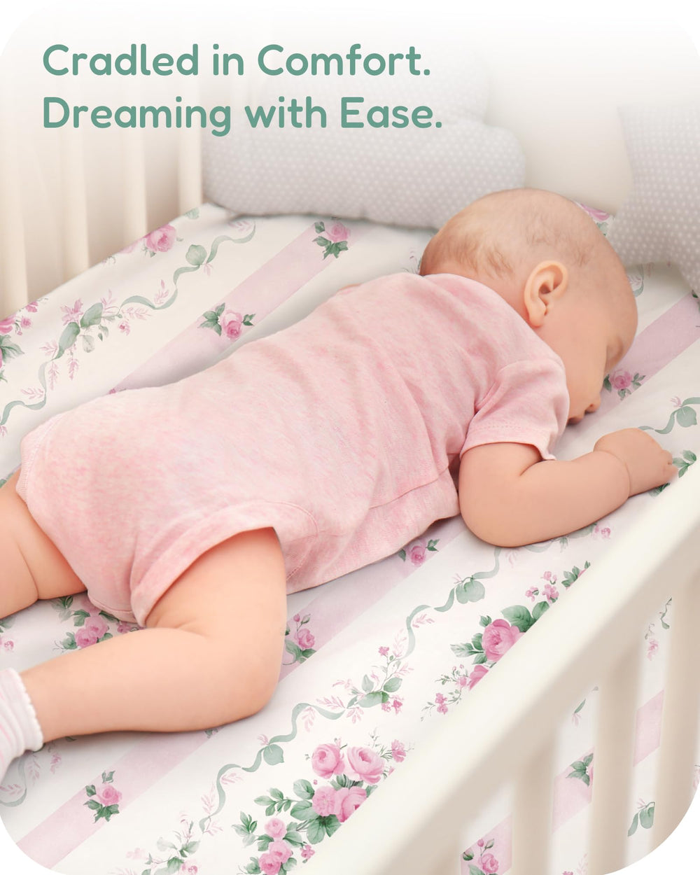 TotChill elastic-edge crib sheet for quick, secure changes and a tidy finish.