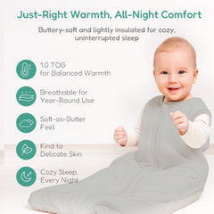 TOTCHILL wearable blanket in 1.0 TOG for gentle warmth.