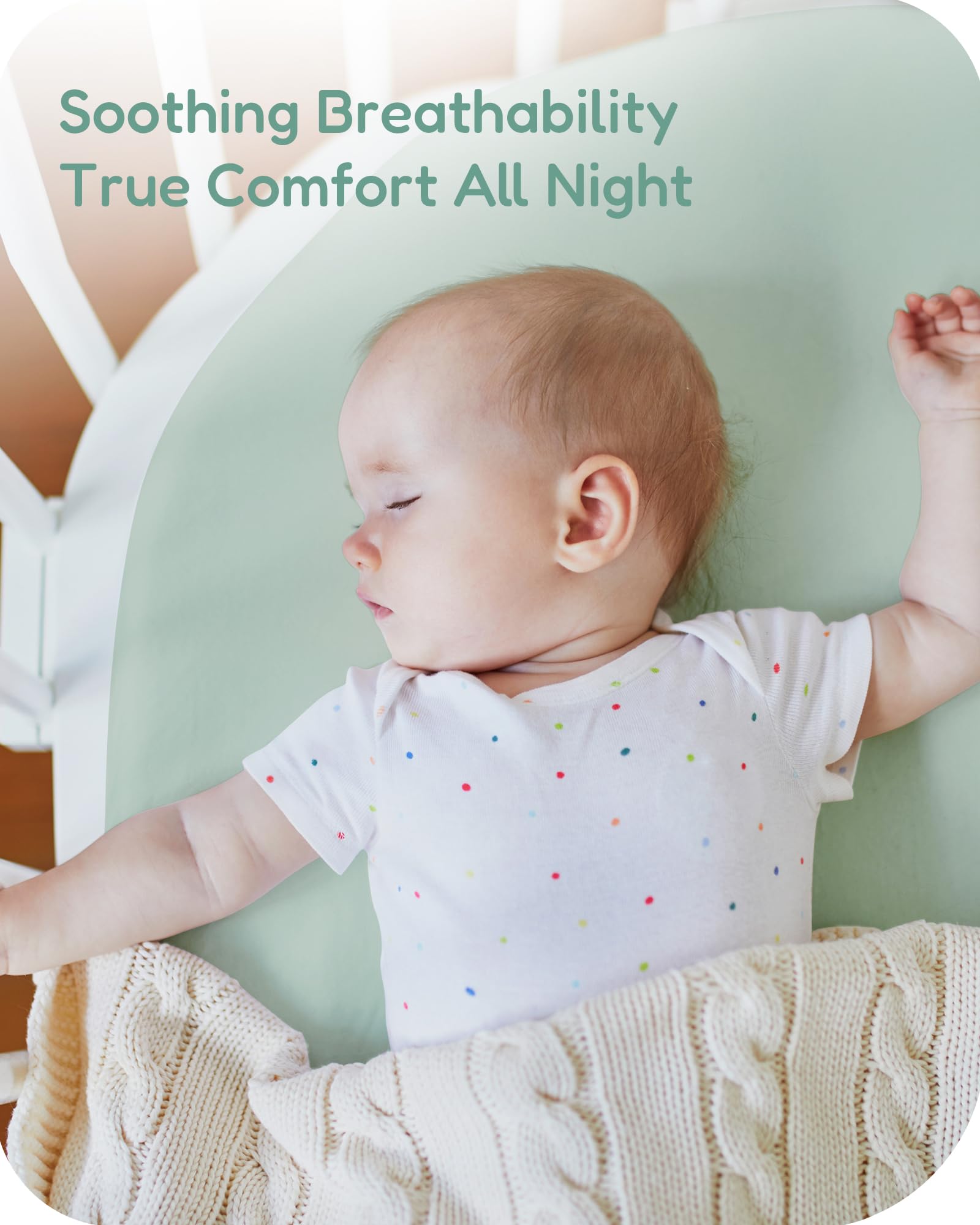 TotChill bassinet sheet fabric demonstrates durability and ease of care.