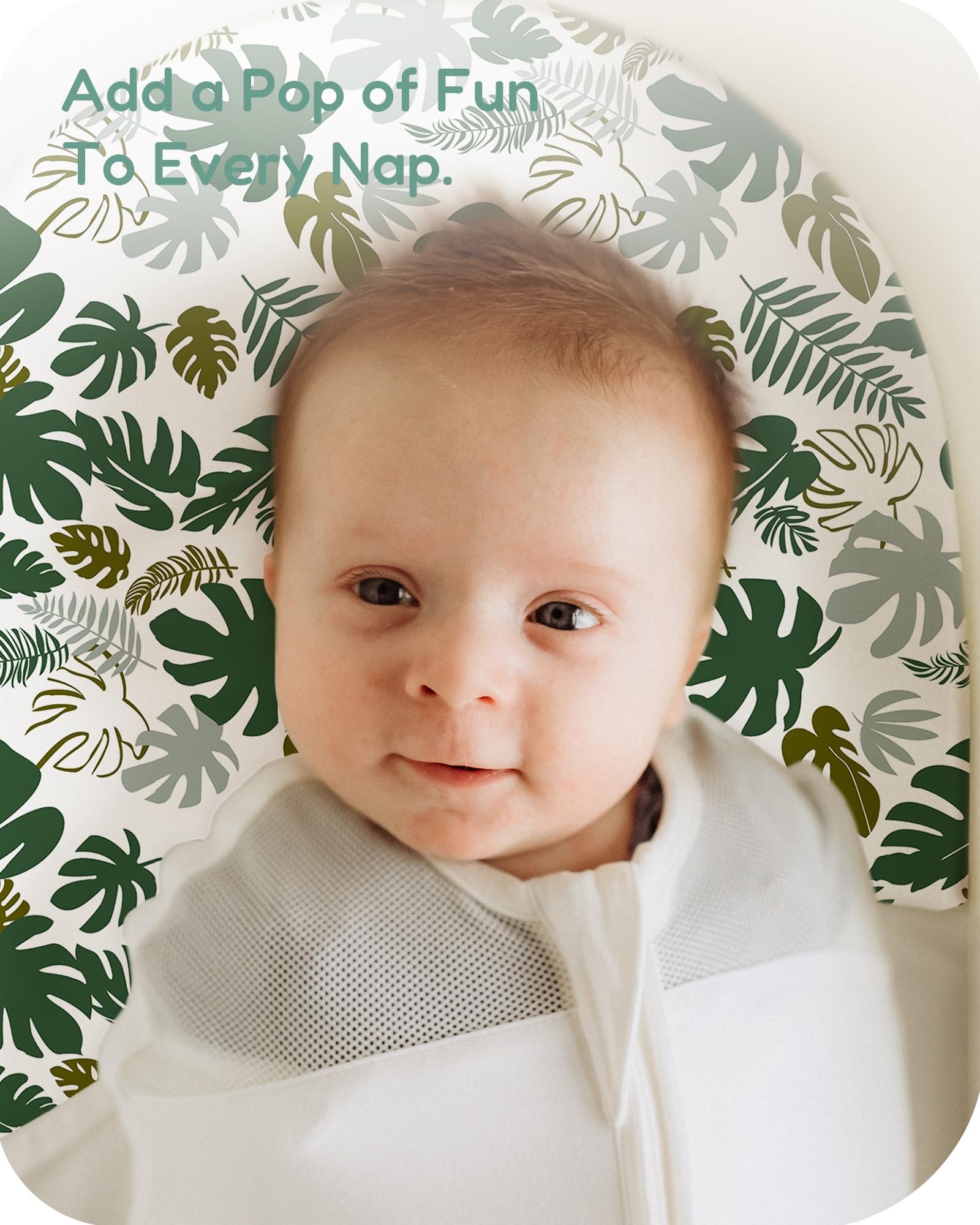 TotChill elastic-edge secure-fit design on bassinet sheet