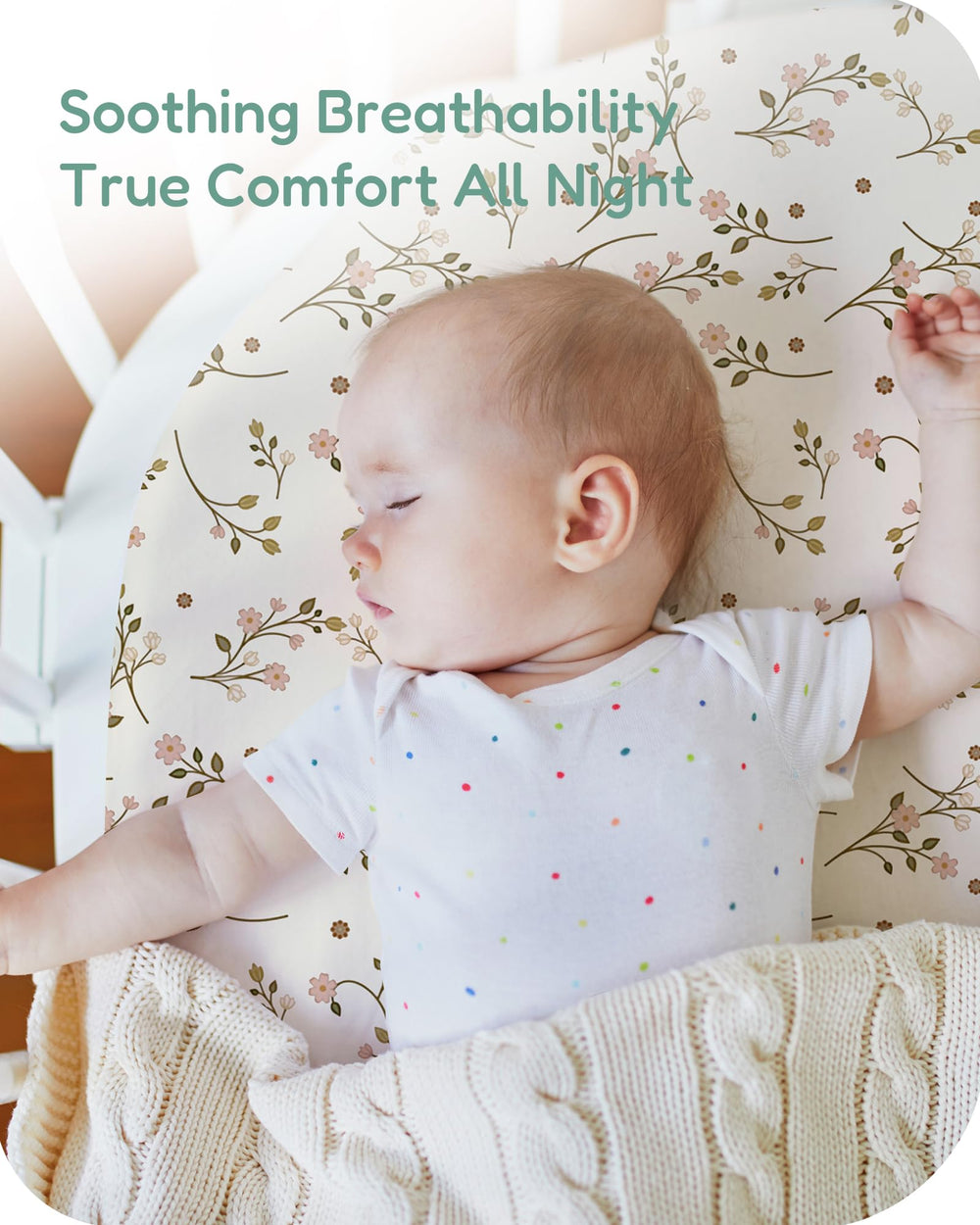 TotChill bassinet sheet machine washable, durable and easy care