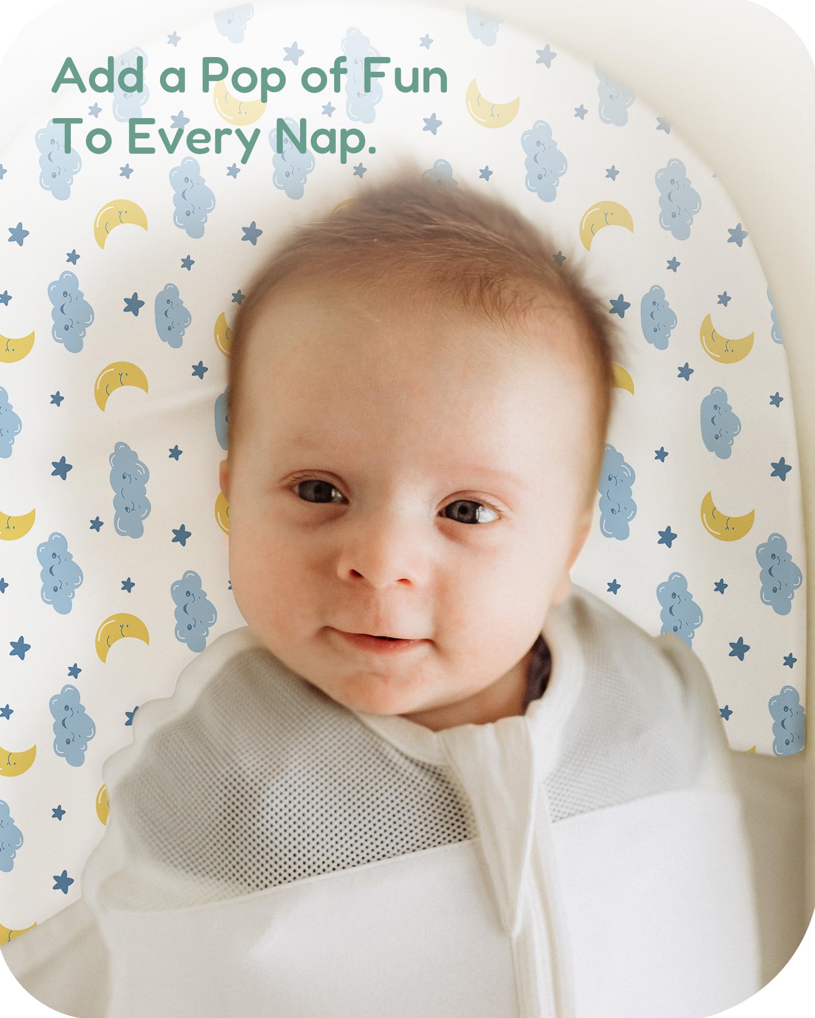 TotChill bassinet sheets elastic edge for secure, easy fit