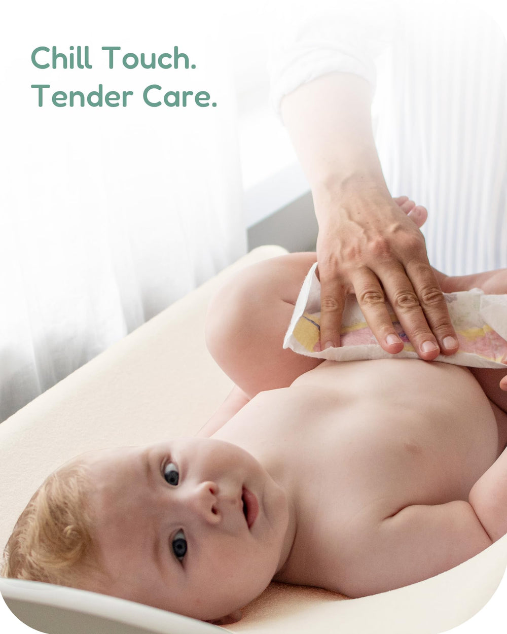 TOTCHILL breathable polyester keeps baby comfortable during changes.