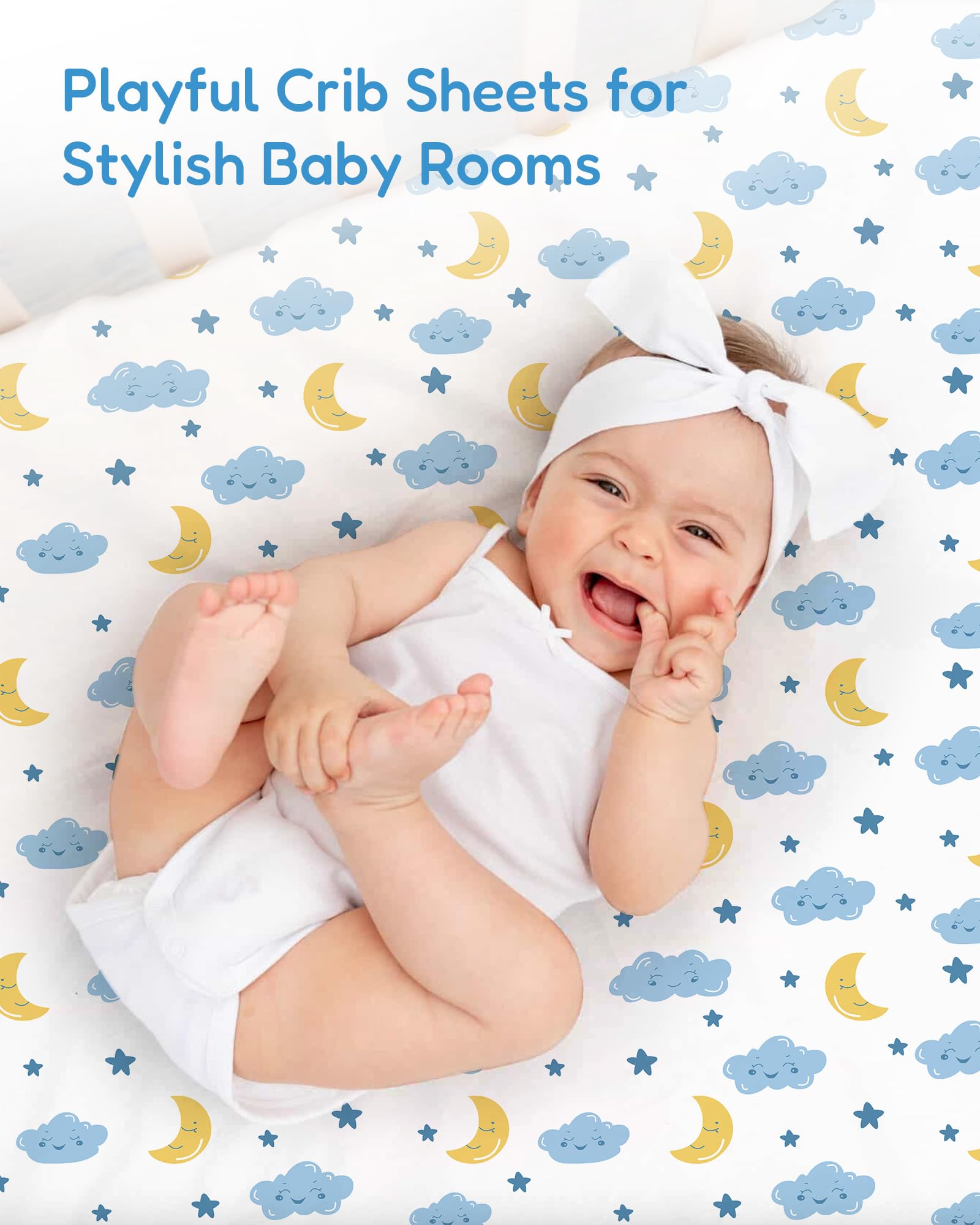 TotChill deep-pocket design crib sheet secures mattress with smooth, snug fit.