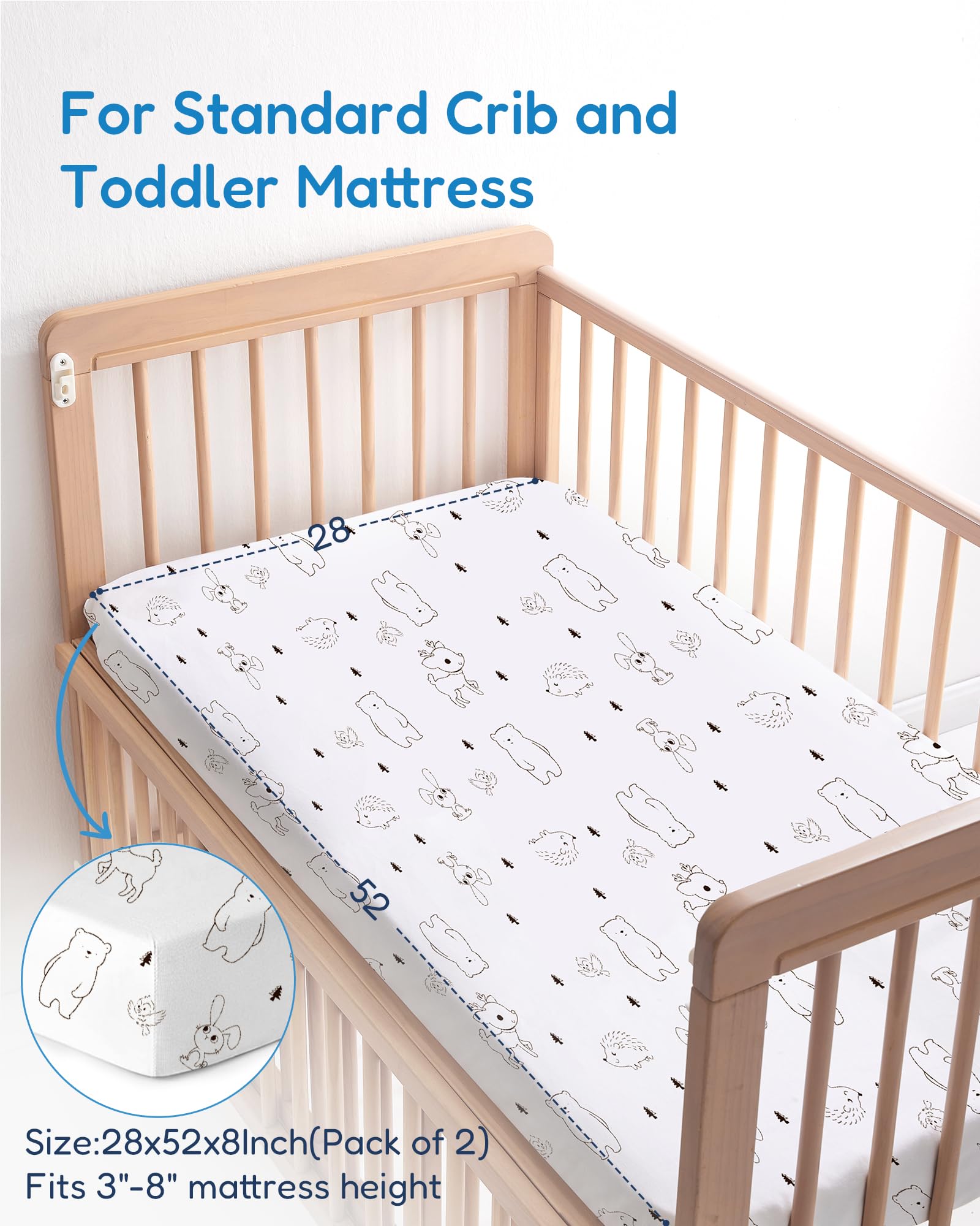 TotChill deep-pocket design covers the mattress for a smooth, secure surface.