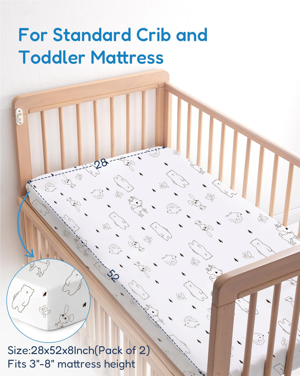 TotChill deep-pocket design covers the mattress for a smooth, secure surface.