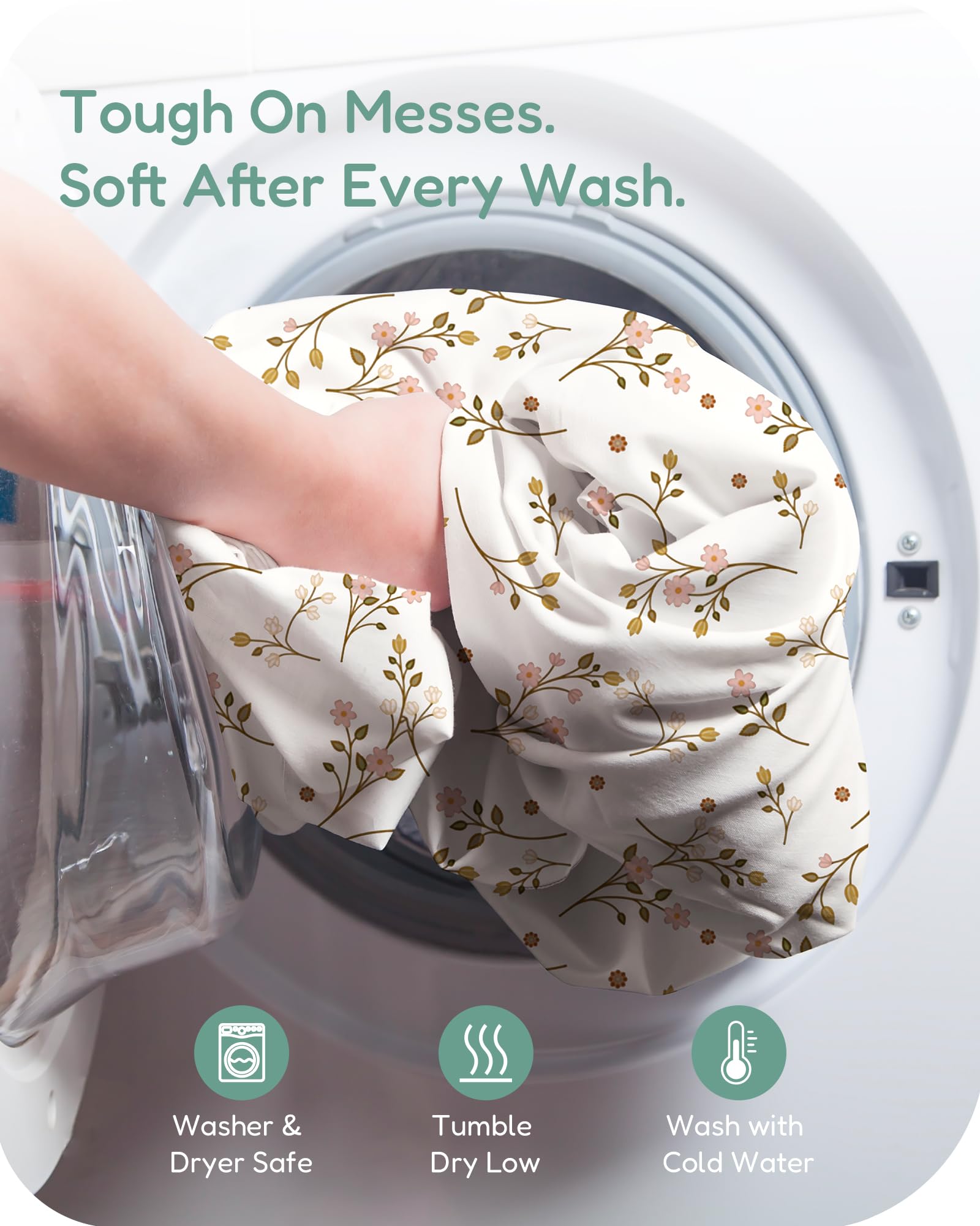 TOTCHILL easy-care fabric cleans quickly for busy caregivers.