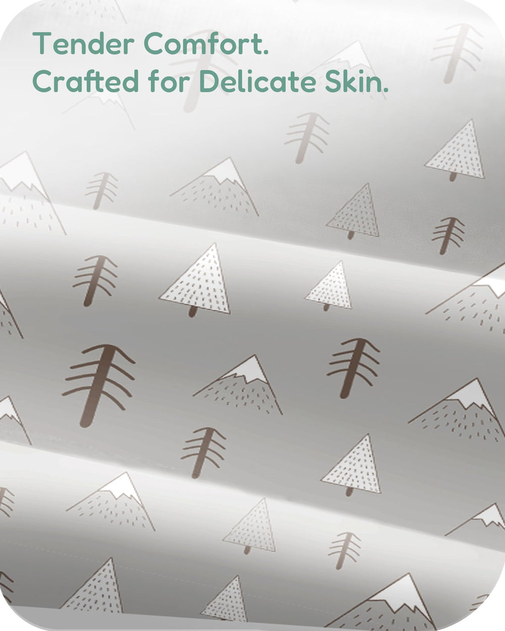 TotChill elastic edge keeps crib sheets in place for easy changes.