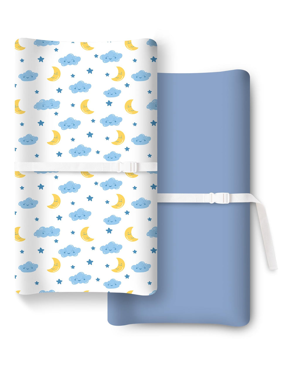 TOTCHILL extra stretchy changing pad cover two-pack provides cozy secure diaper changes.