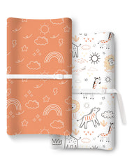 TotChill two-color cover on a changing pad for versatile style.