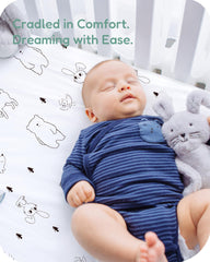 TotChill mini-crib sheets ultra-soft polyester keep baby comfortable for naps.