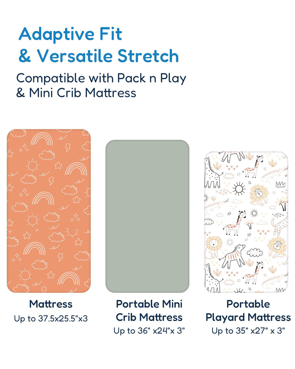 TotChill sheets with elastic edge stay secure during quick changes