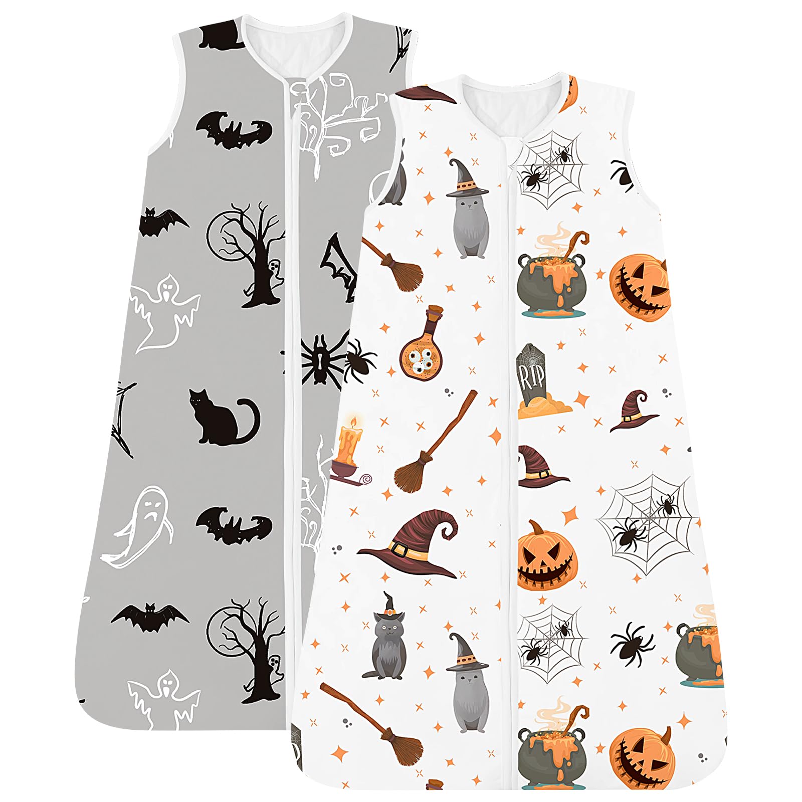 TOTCHILL pumpkin sleep sack 0-3m showing cozy Halloween design and safe warmth