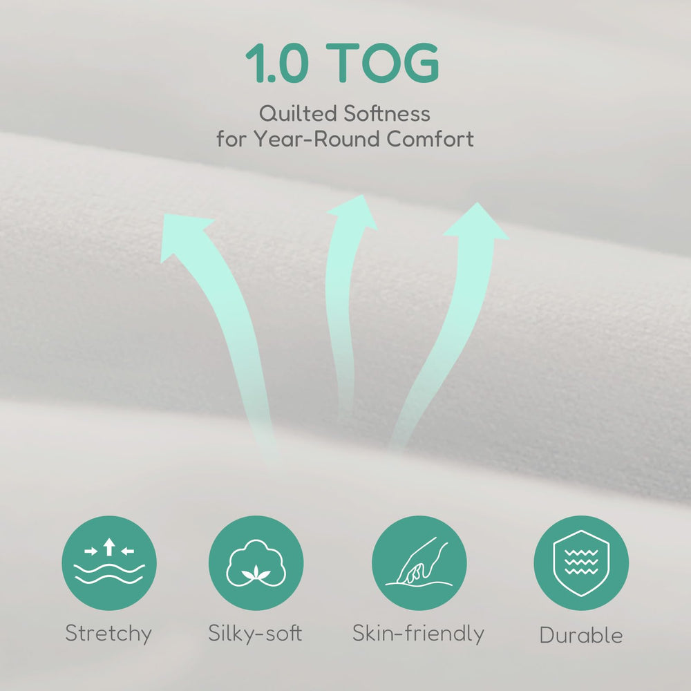 TOTCHILL sleep sack encourages natural hip movement and growth-friendly spacing.