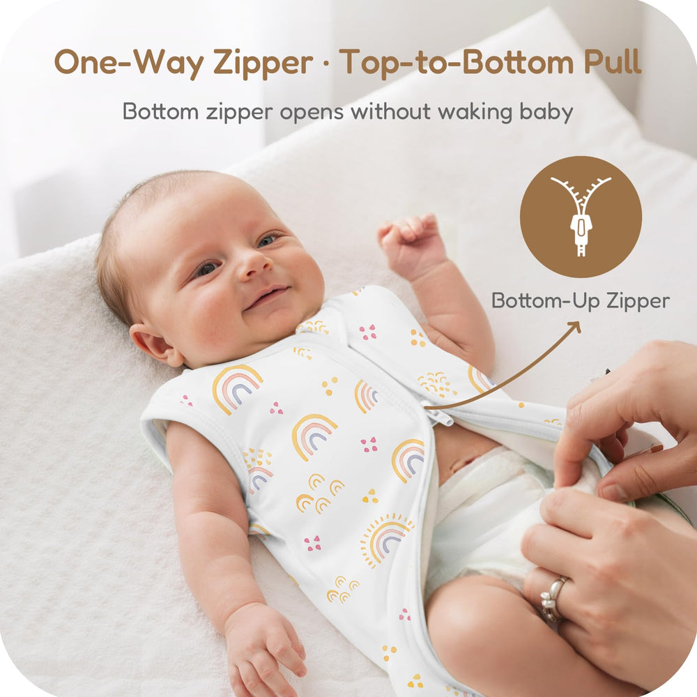 TOTCHILL snug-fit sleep sack keeps baby warm and safe