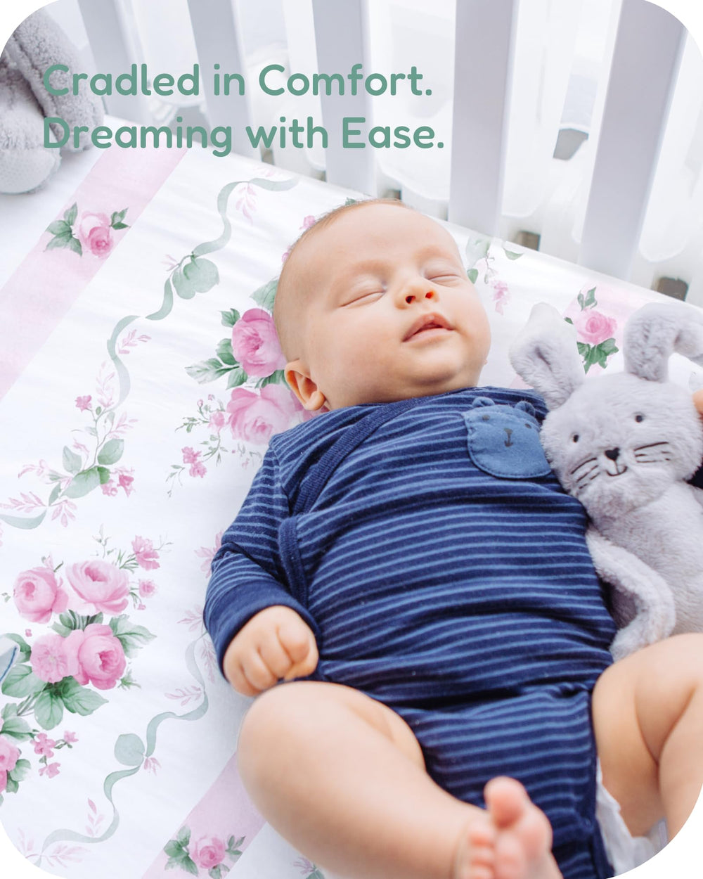 TotChill soft and smooth crib sheet with gentle stretch for easy on/off.