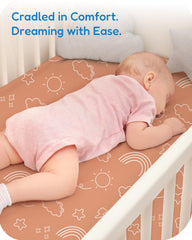 TotChill soft polyester crib sheet texture for baby comfort.