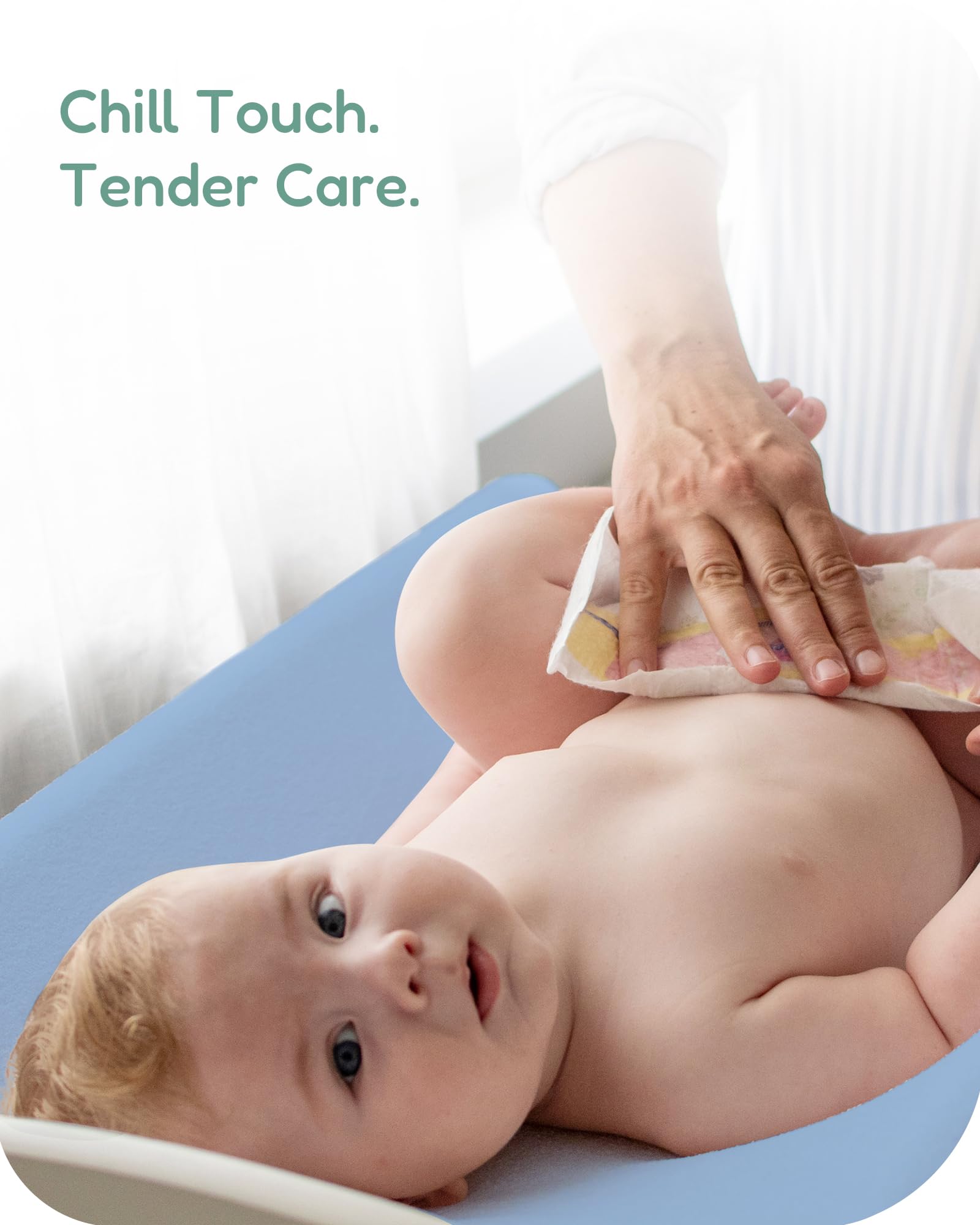 TOTCHILL ultra-soft polyester fabric offers breathable temperature-regulating comfort for baby.