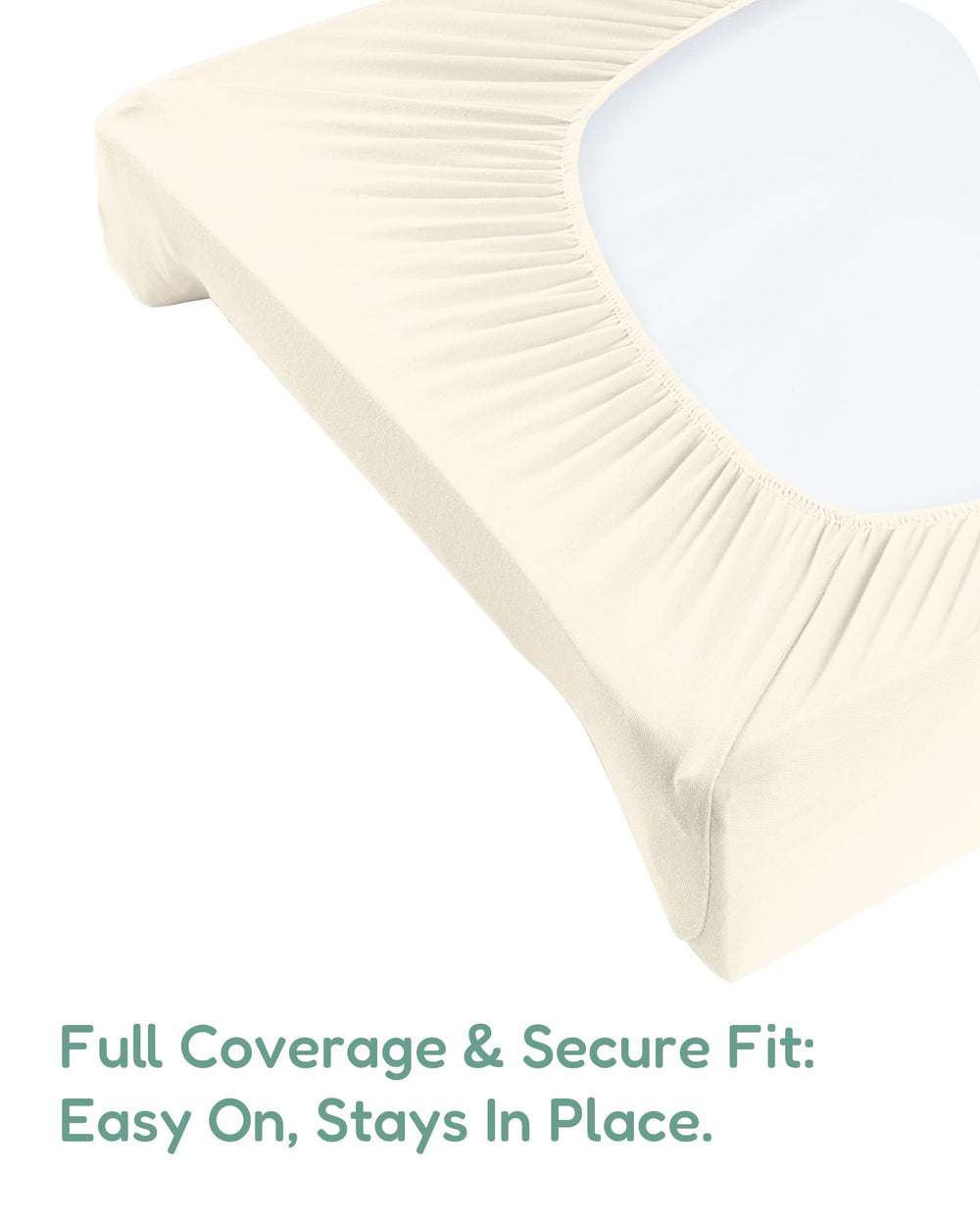 TOTCHILL soft-stretch cover hugs the pad for snug daily use.